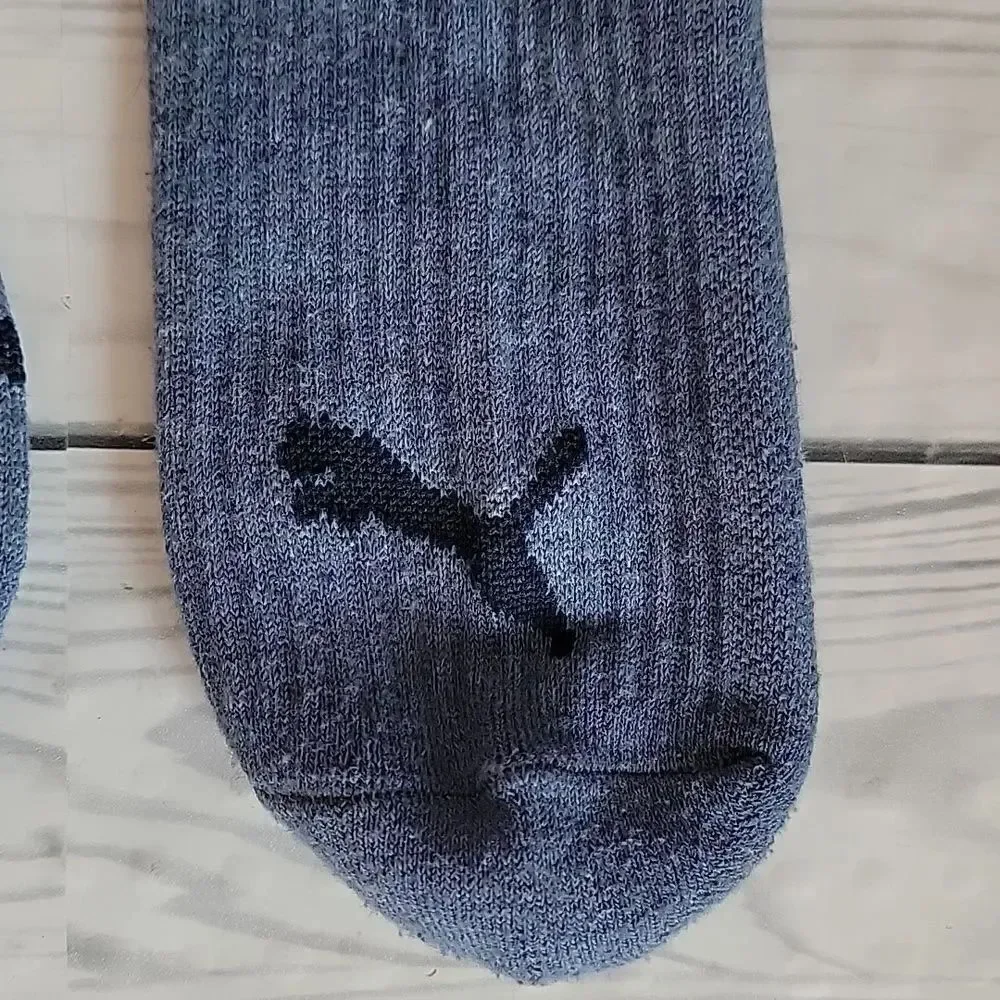 Puma Men's Athletic Socks NWOT - White, Blue, Light Blue Size One Size 6 Pairs